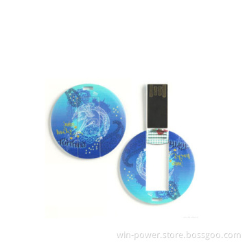 Round Card USB Flash Memory; Hot Sale USB Flash Disk; Credit Card USB Disk